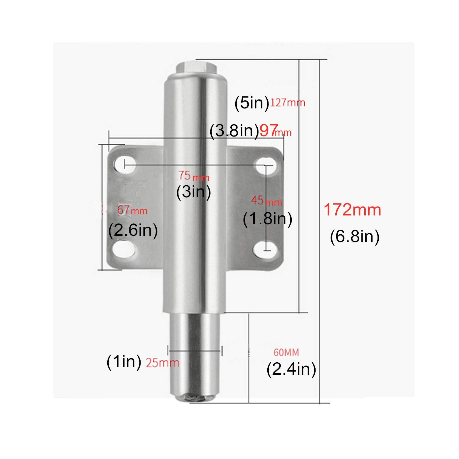 Ruedas giratorias con Freno de Alta Resistencia, Ruedas giratorias de 2" con Amortiguador, para Puertas de Metal o Madera, Altamente escalables a 60 mm, Capacidad de Carga de 70 kg (Nylon).