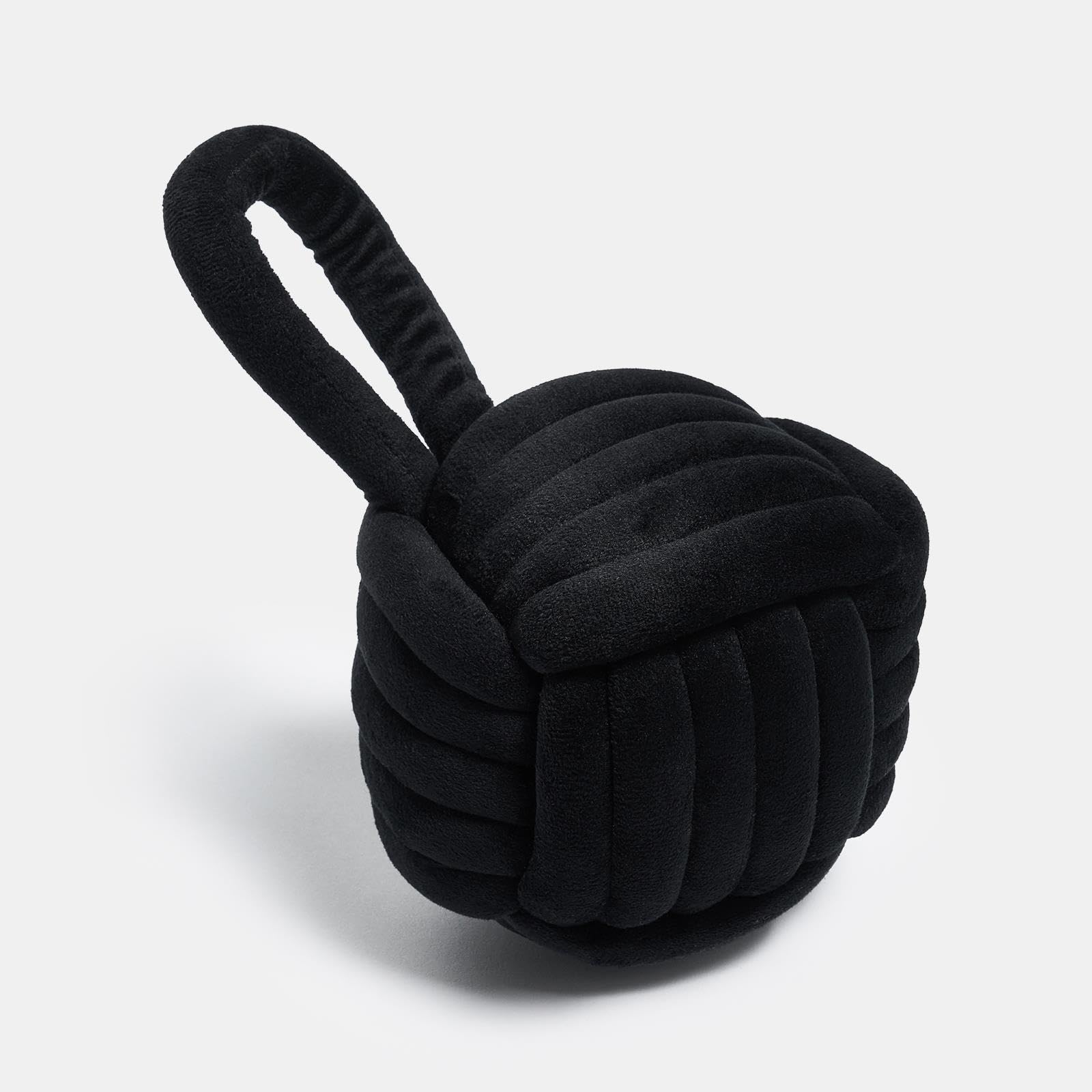 Ohs Matte Velvet Rope Weighted Decorative Door Stop With HandleBlack from B&Q