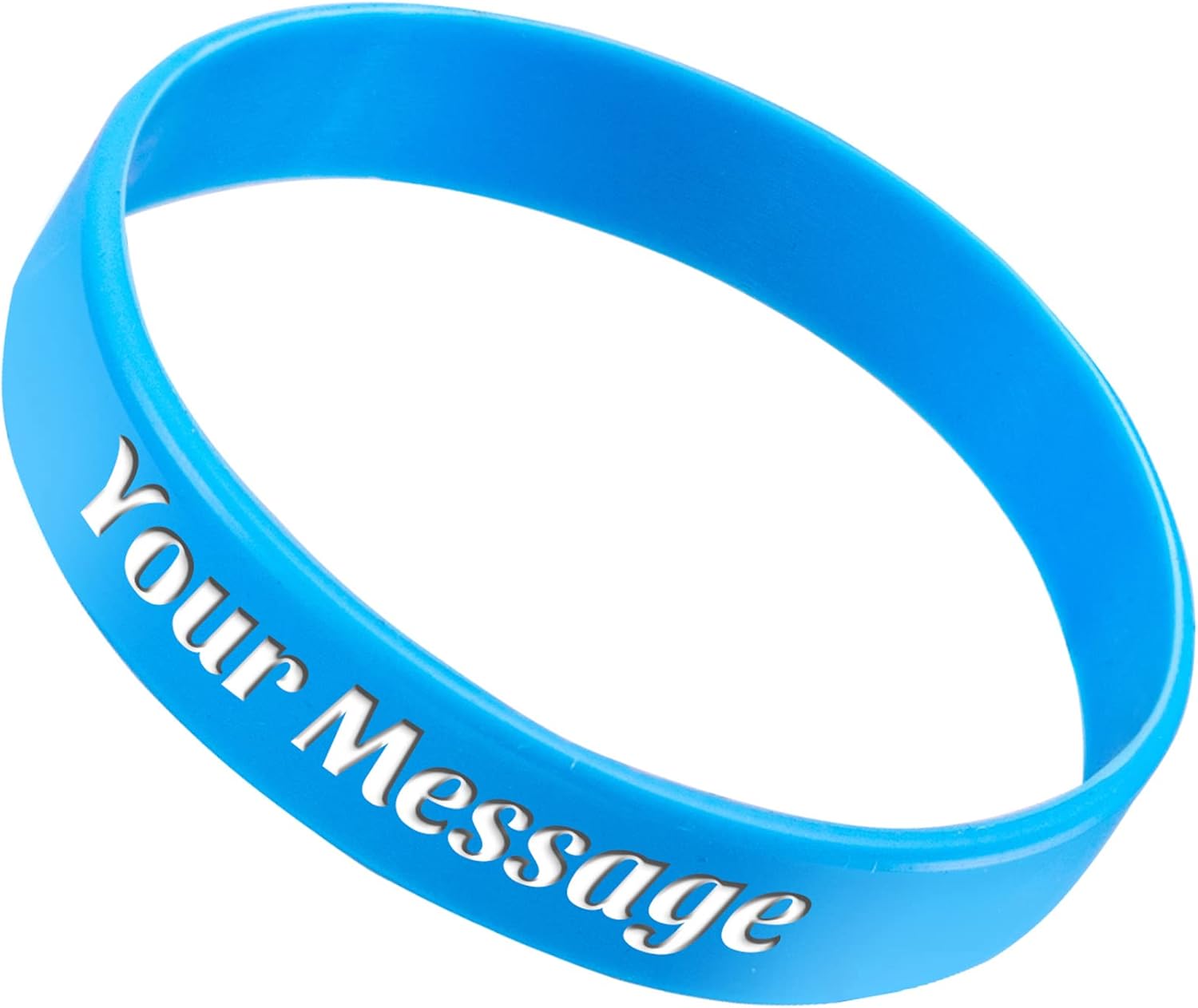 50Pcs Custom Silicone Wristbands Personalized Debossed Rubber Bracelets for Motivation, Party favors, Events, Birthdays, Awareness