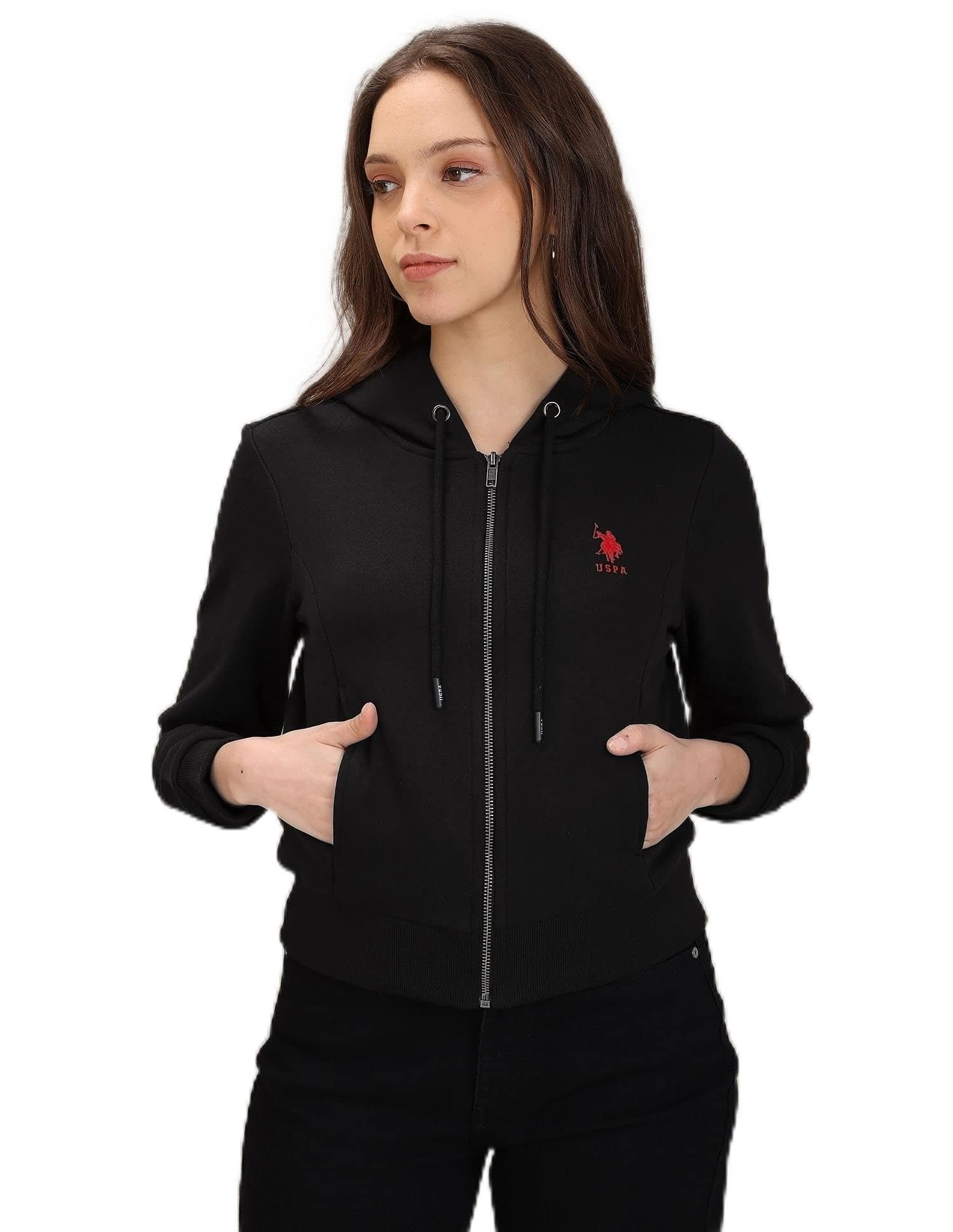 u.s. polo assn. Women's Cotton Blend Hooded Neck Sweatshirt-picture-54