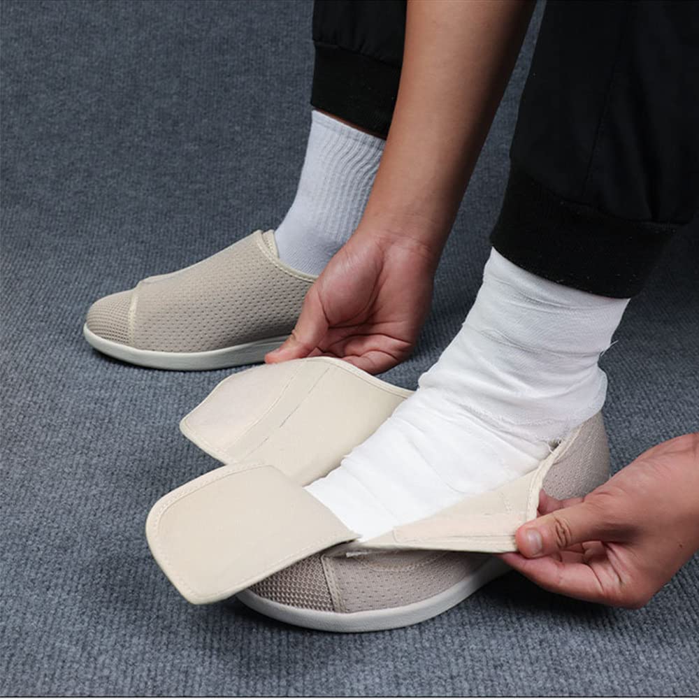 Scarpe Diabetiche Donna Extra Larghe | Calzature Comode Con Fondo Antiscivolo E Solette Multiple Regolabili | Per Piedi Gonfi, Edema, Fascite Plantare, Alluce Valgo | Leggere E Traspiranti