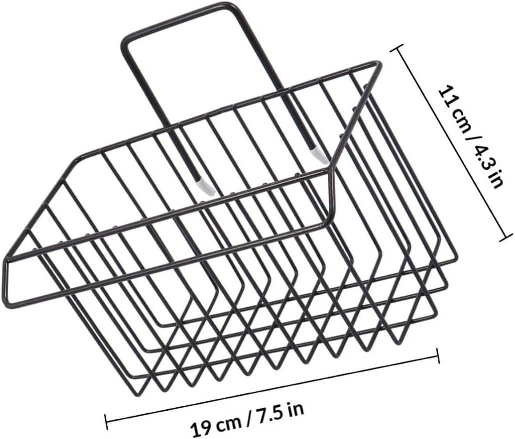Wall Mounted Drain Rack for Kitchen Wash Tools, Iron Black image 2