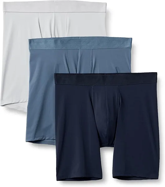Amazon Essentials Men's Microfiber Boxer Shorts Underwear, Pack of 3
