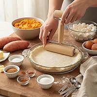 Vista 4 de Mrs. Anderson's Baking Rodillo de masa doble, incluye cilindros de 4.125 y 2.375 pulgadas de ancho, madera de caucho