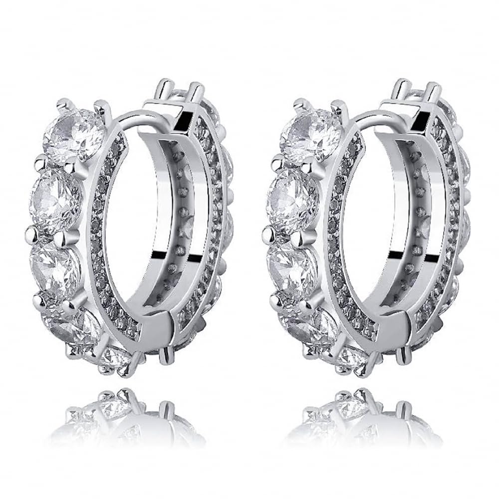 Amazon.com: Men's Women's Elegant Fully Iced Cz Unisex White