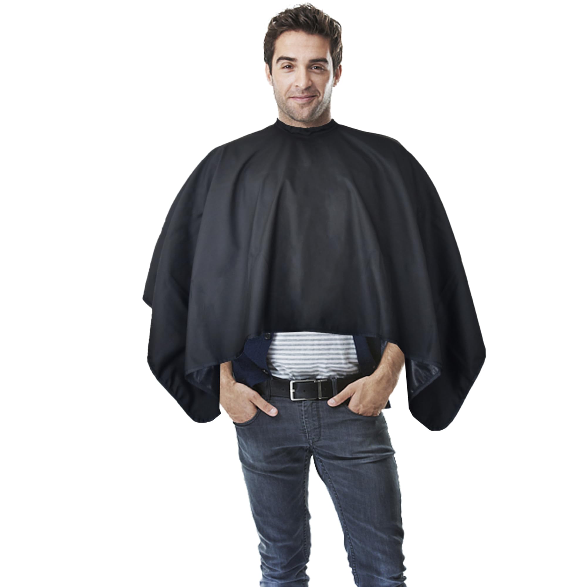 Professional Hair Chemical Hair Shawl Waterproof Bleach Proof Hair Color Dye Shawl For Adluts kids (Small, Black)