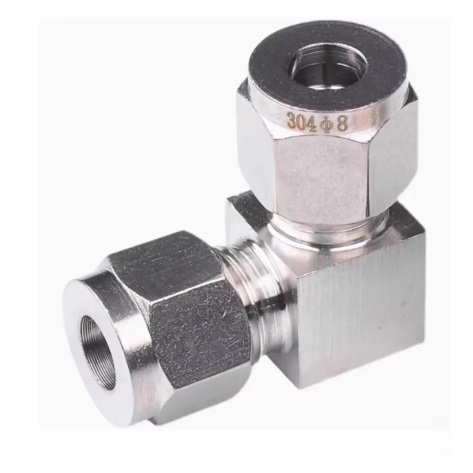 Trójnik kolankowy krzyżowy 1/8" 1/4" 3/8" 1/2" 3/4" 1" 3 4 5 6 8 10-30 mm OD Podwójne złącze zaciskowe Złącze zaciskowe ze stali nierdzewnej 304(Elbow,22MM_COMPRESSION)