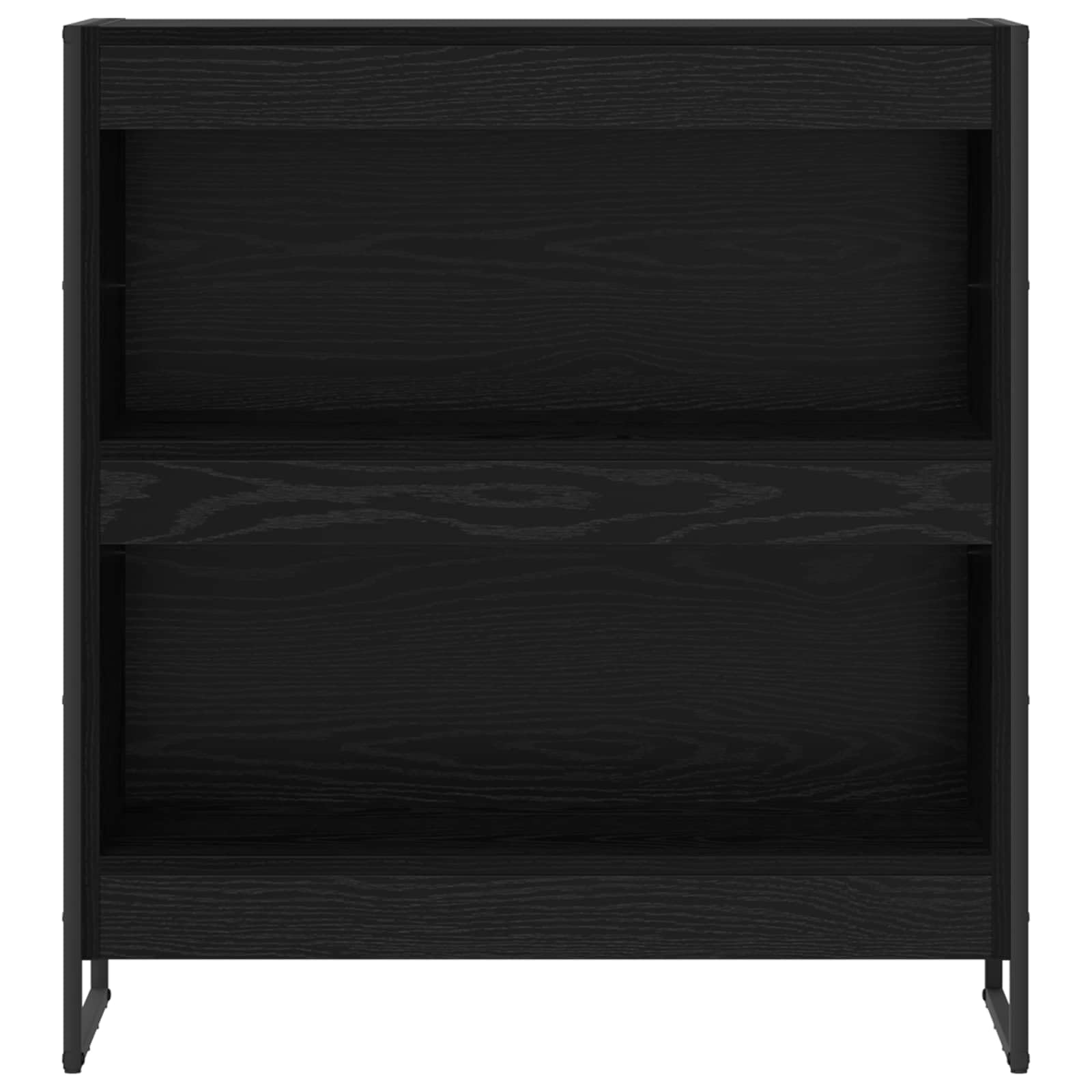 Regał na książki o wyglądzie czarnego dębu, 80 x 30 x 155 cm, materiał drewnopochodny, przemysłowy regał stojący z 3 półkami, wytrzymały regał na książki do salonu i biura, stylowe