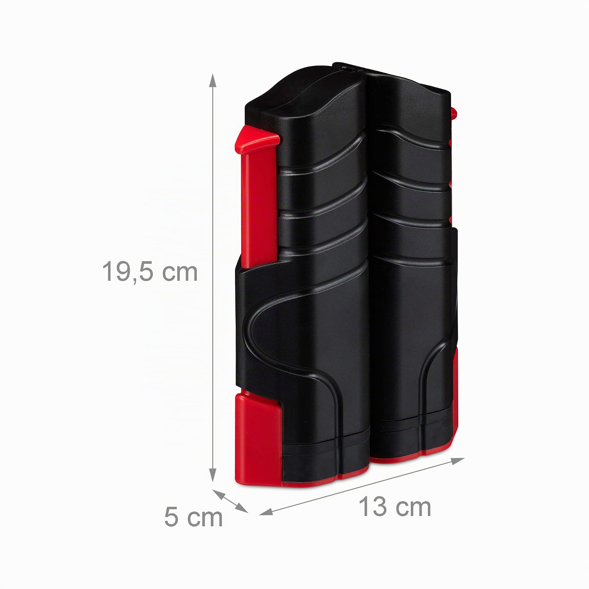Relaxdays Red Ping Pong Extensible para Mesas con Tablero de hasta 5 cm, Negro y Rojo