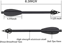 Vista 3 de Mini pernos de ballesta de aluminio, flechas de ballesta de 6.3 pulgadas, puntas afiladas de cabeza ancha, flechas de caza para 50-80 libras, mini