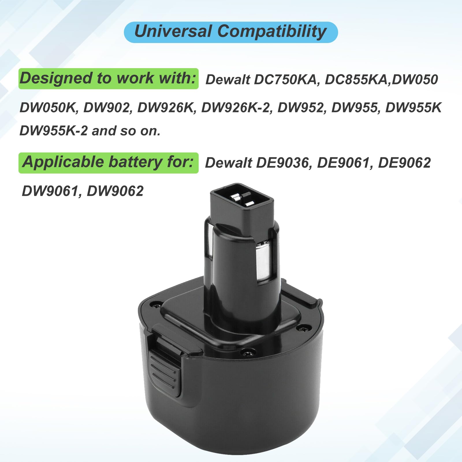 Batteria 7.2V 4000mAh Ni-MH Per DeWalt - Ricambio Per Trapani E Avvitatori - Foto 6