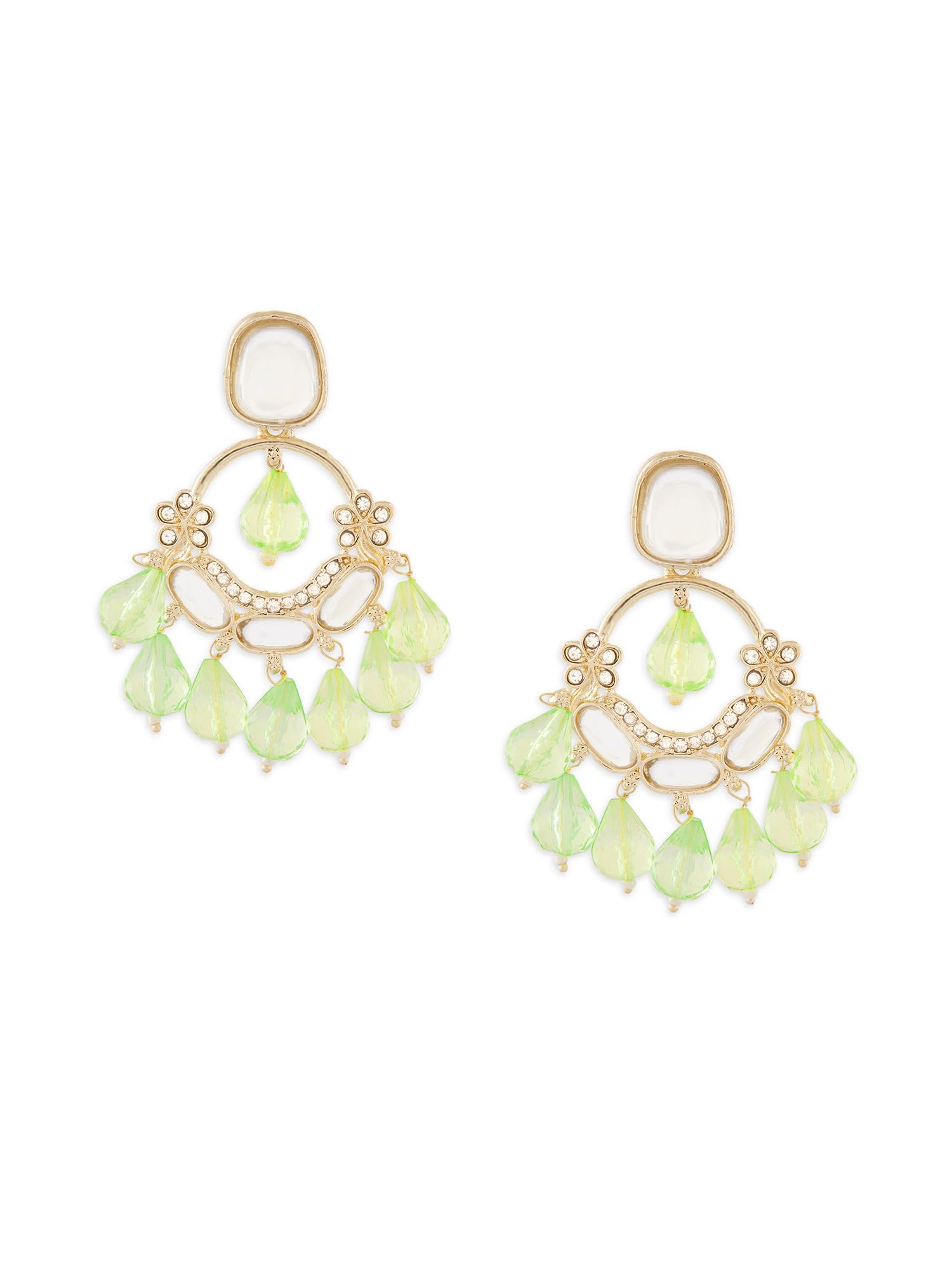 Zaveri Pearls Green Dazzling Beads Drop Traditional Dangler & Drops Earring For Women-ZPFK17272 (B0CWV3VGHB) Amazon Price History, Amazon Price Tracker