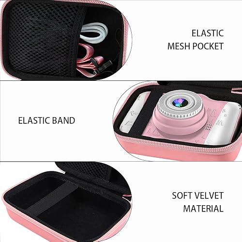 Miniatura 4 de Leayjeen Funda para cámara de video digital para niños, compatible con WOWGOCoolwillSuzyoYINGOOT para niños, cámara selfie con pantalla grande para