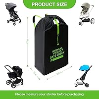 Vista 2 de BOOMCLAP Bolsa de viaje duradera para cochecito de avión, funda de asiento de coche para cochecitos dobles/individuales/trotadores, bolsa