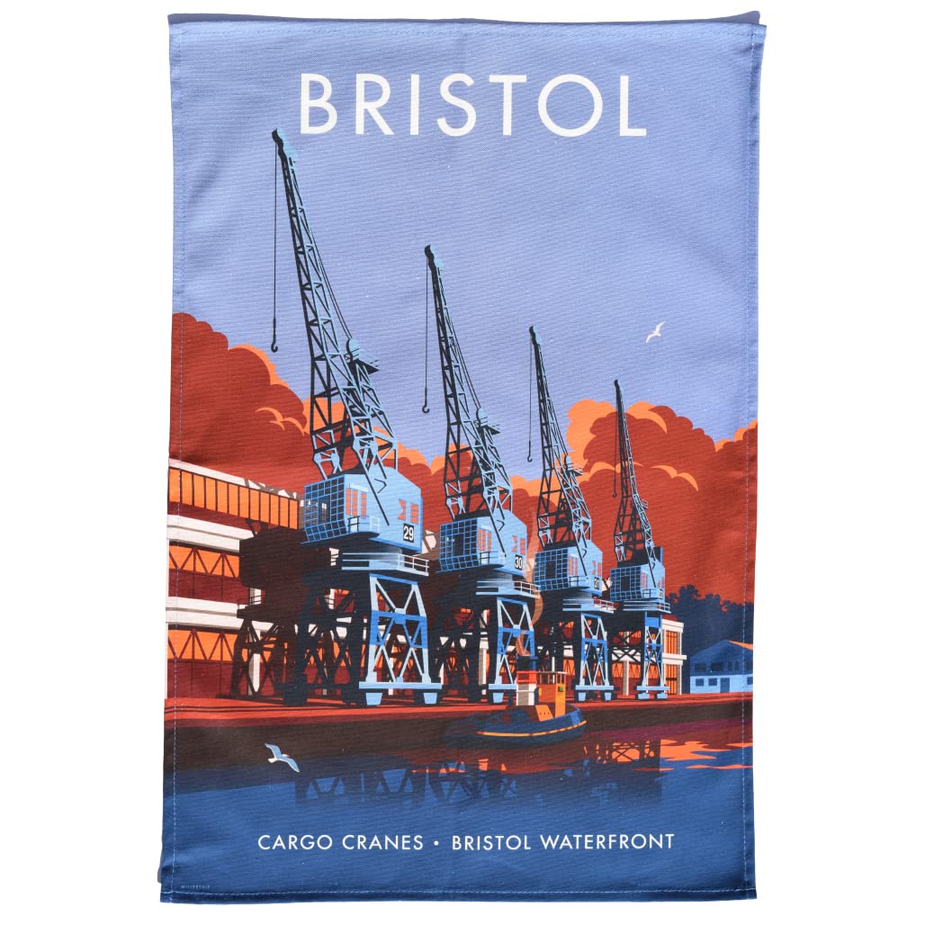 Town Towels Transparent Bristol Waterfront Tea Towel