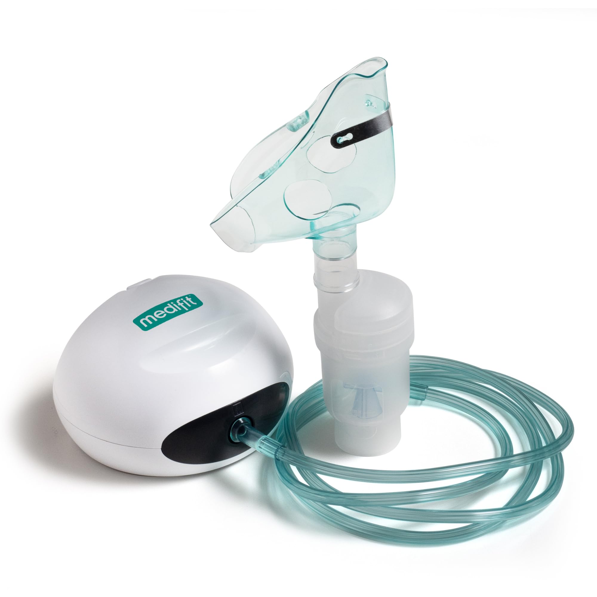 Innoliving Medifit Aerosol a Pistone INMD-NB-218C, Nebulizzatore Silenzioso e Potente, Completo di Mascherina e Ampolla, Areosol per Bambini e Adulti, Facile da Usare e Pulire