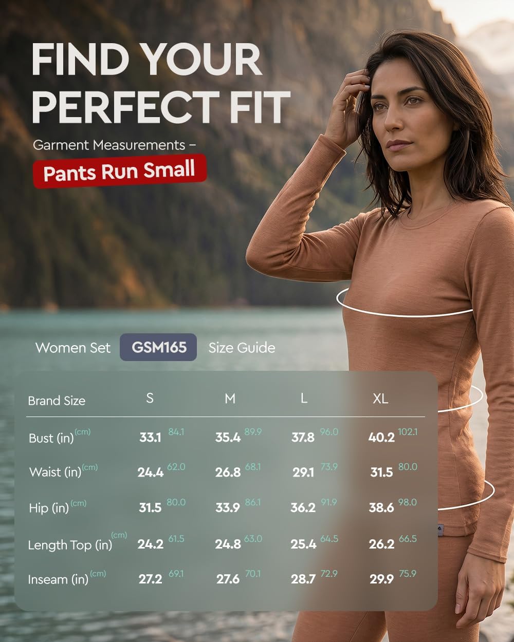 MERINNOVATION Merino Wool Base Layer Set for Women 100% Merino Wool Thermal Underwear Sets Lite - Midweight Top Tank Bottom