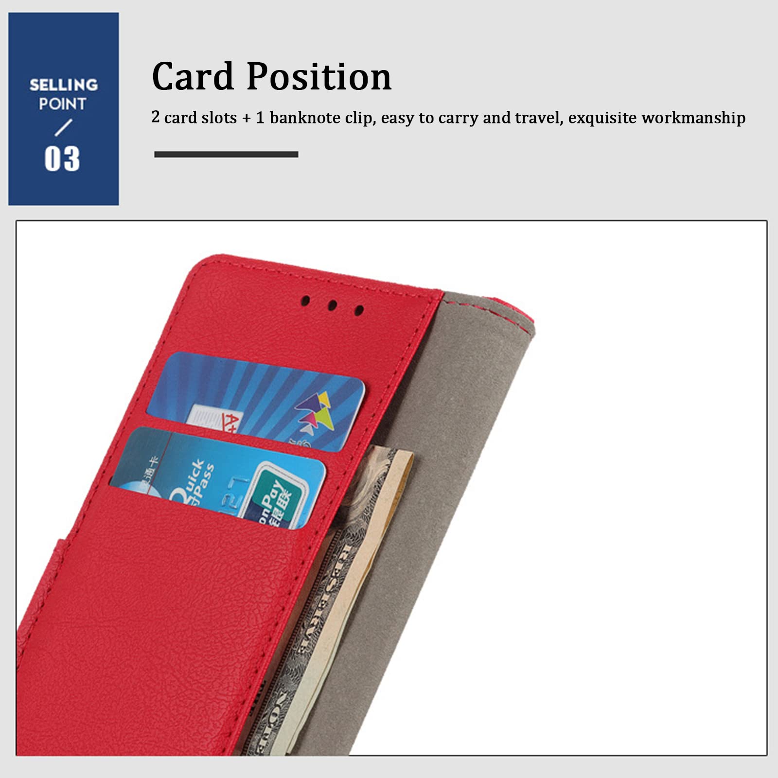 NEXCURIO Custodia a Libro Cover Portafoglio per Xiaomi Redmi Note 11