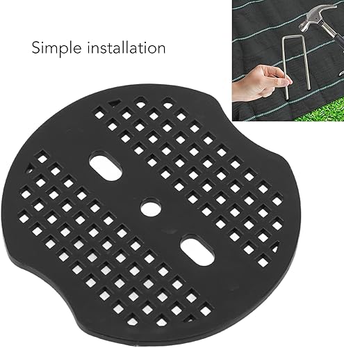 Miniatura 3 de GLOGLOW Junta de estacas de jardín, almohadilla de estacas de jardín para paisaje, almohadilla de estacas negras, junta de plástico para césped