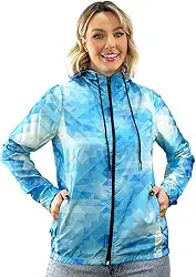 Jaqueta Feminina Corta Vento Estampada com Forro e Capuz – Esportiva, Casual, Leve e Resistente à Água – Marca Lufran – P ao EG