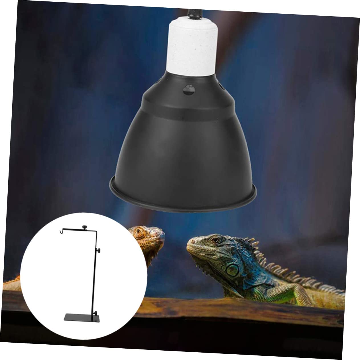 Housoutil Lampada Riscaldante per Rettili con Supporto Regolabile Metallo Struttura Durevole per Lampade di Piante e Reptili Compatibile con Diverse Tipologie di Lampadine Protezione Contro