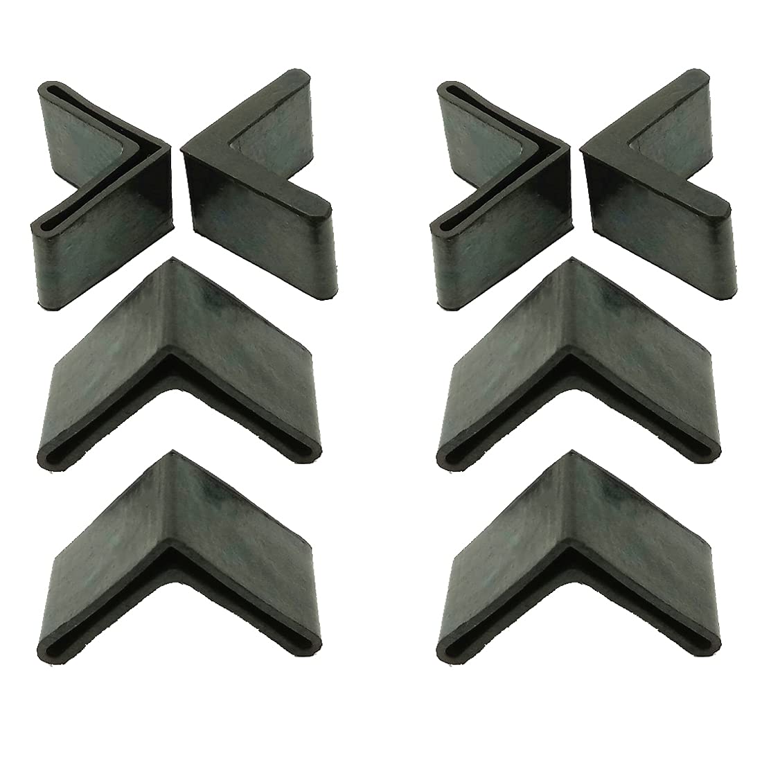 Buy 8 Pieces 50mm x 50mm x 3mm L Shape Furniture Angle Rubber Pad Angle