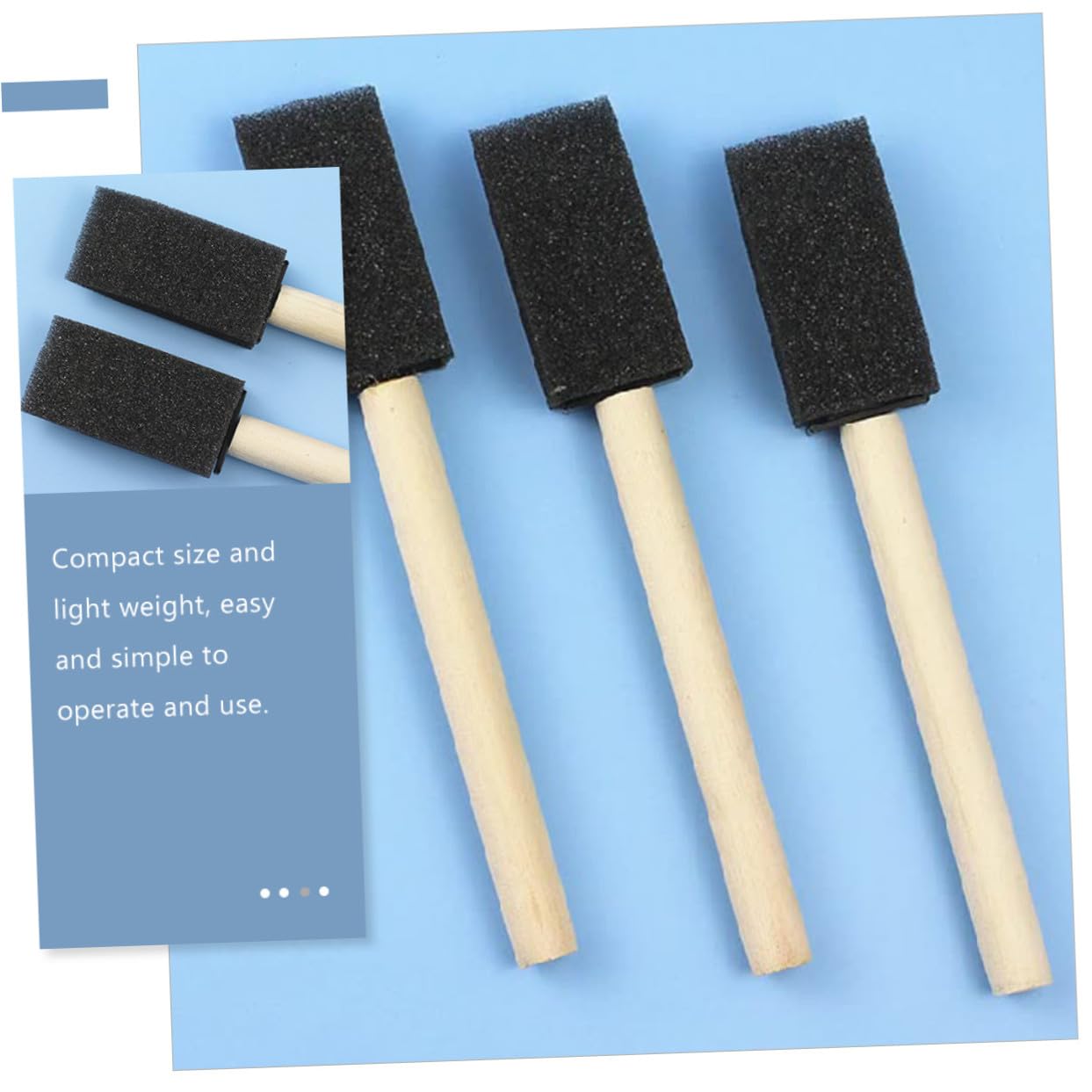 Mipcase 100piezas Cepillo de Esponja para Dibujar Herramienta de Pintura Multiusos Pincel de Esponja Portátil para Garabatear y Pintar
