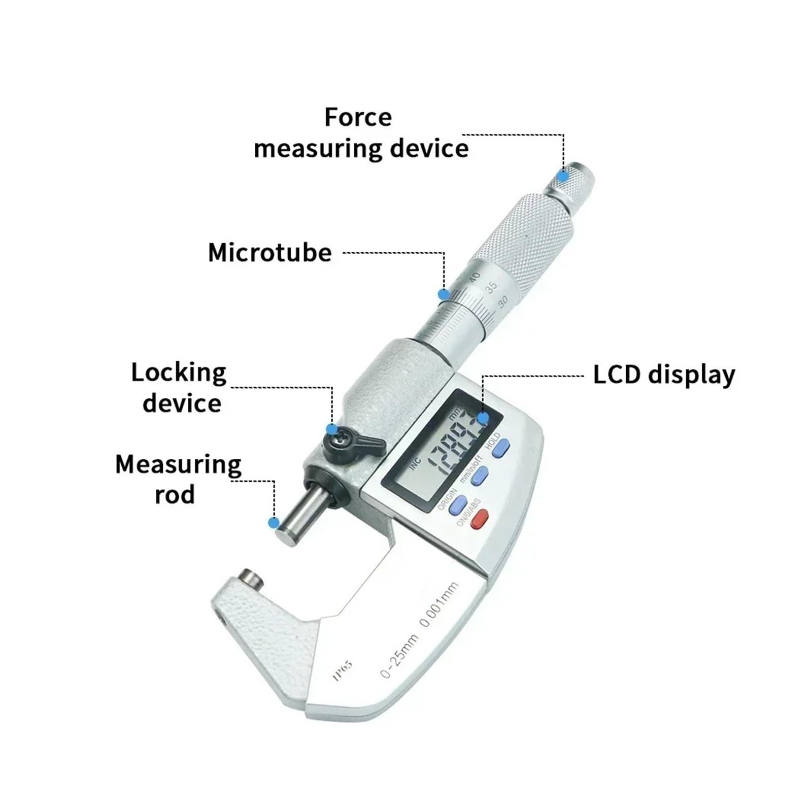 Wodoodporny cyfrowy mikrometr suwmiarka 0,001 mm IP65 Elektroniczne narzędzia pomiarowe Łatwe czytania(75-100mm)
