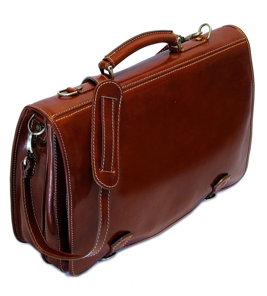 Cenzo Italian Leather Messenger Bag