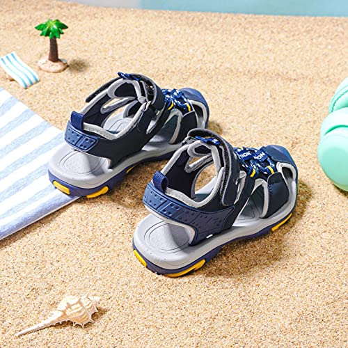 Baby Girls Boys Sandals Infant Toddler Summer Outdoor Shoes Premium Soft Anti-Slip Sole Sneakers for (Blue, 1 Big Kids)3