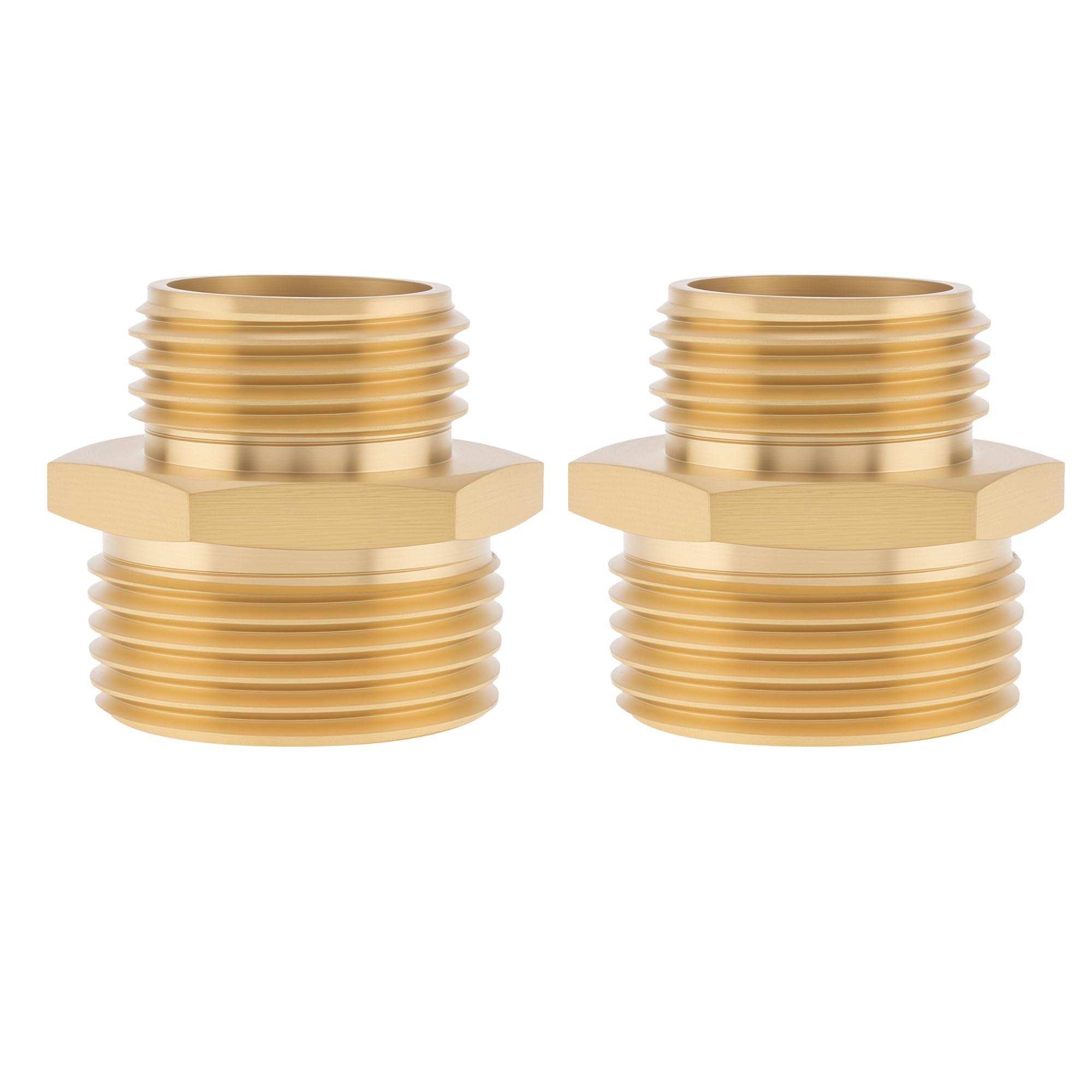 2 pcs 1/2 inch NPT Male x 1/2 inch G Male Adapter Brass Pipe Fittings Coupler Connector for Industrial Piping, Oil, Pipe Thread Adapter