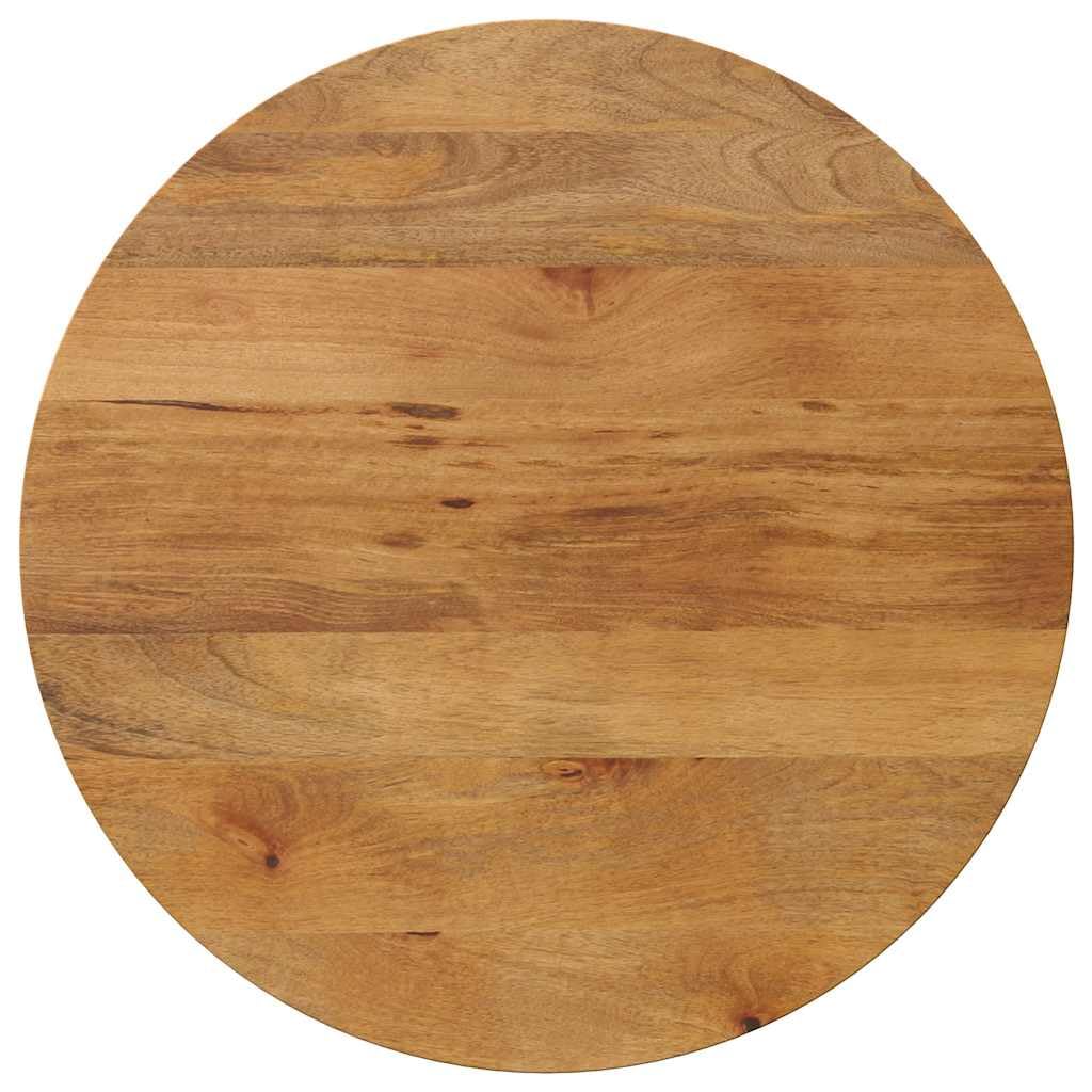 vidaXL Tablero de Mesa Redondo Madera Maciza de Mango Ø 70x2,5 cm, 370076