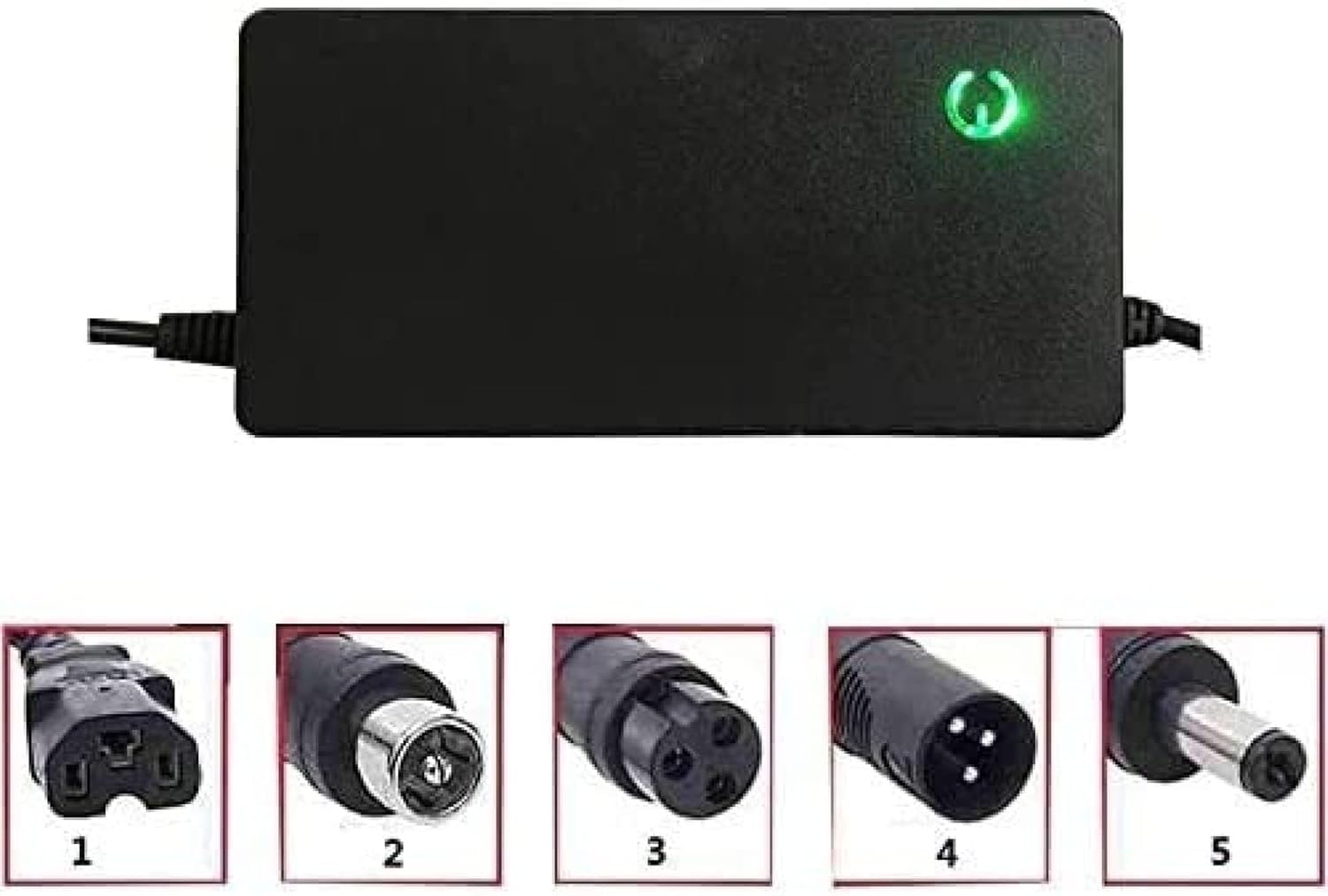Cargador De Batería De 48 V 2a / 3a / 5 A Cargador De Batería De Scooter De Bicicleta Eléctrica Paquete De Batería De Litio De 54,6 V Enchufe Cable De Alimentación, 2a, C