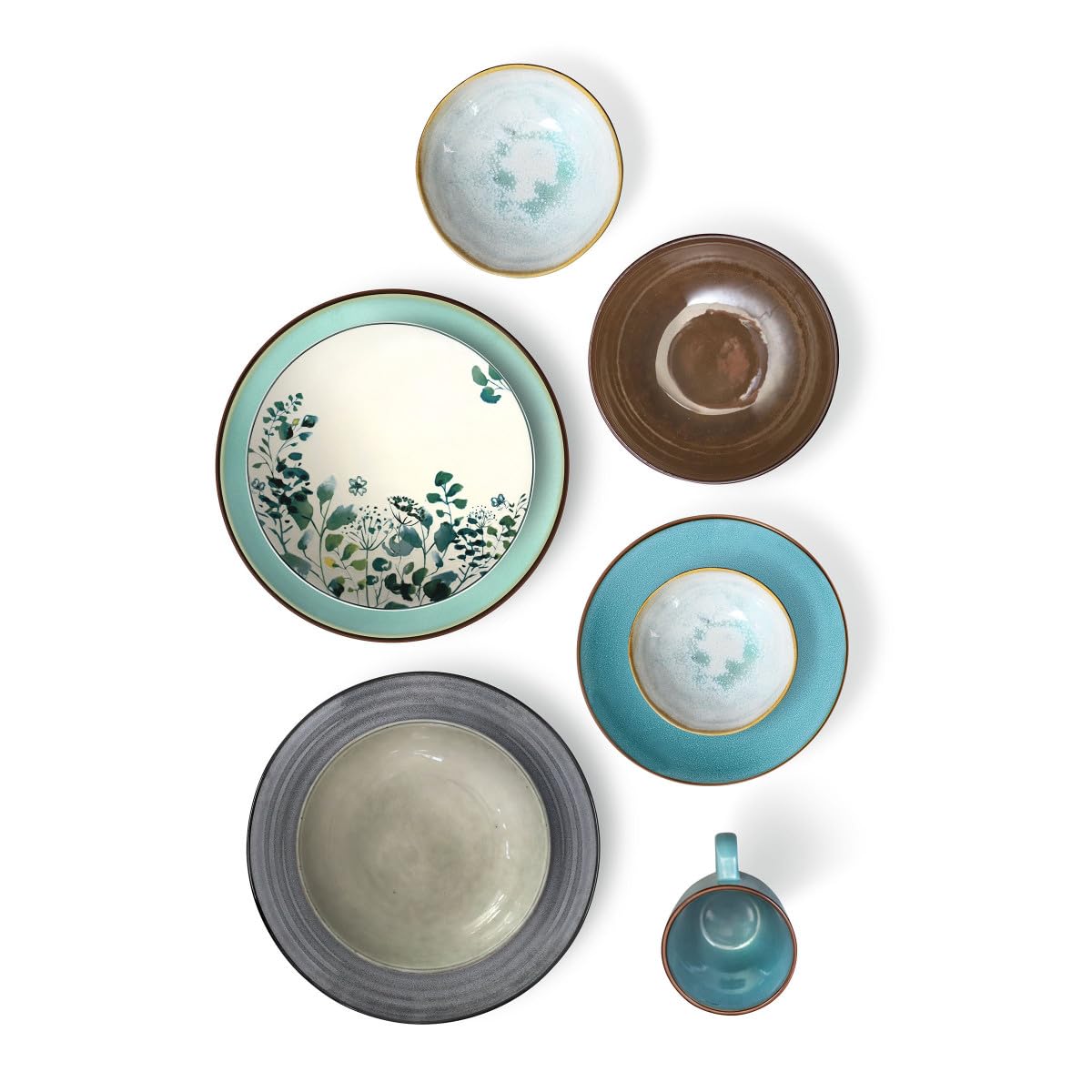 Médard de Noblat Oxalis - Coffret 6 assiettes salade & pâtes