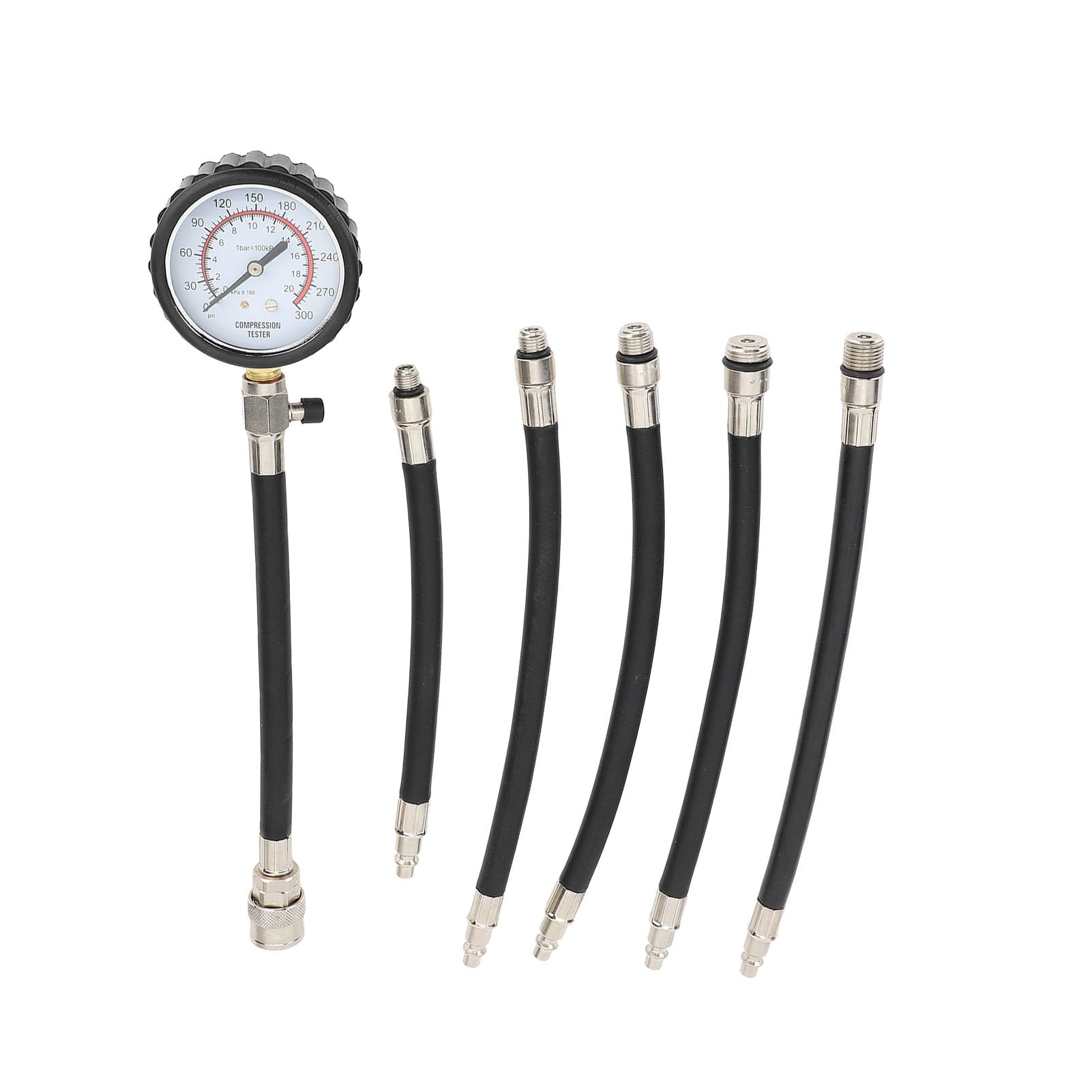Kit Tester di Compressione del Cilindro del Motore a Benzina 0-300 Psi per Moto, Auto, ATV e Altro