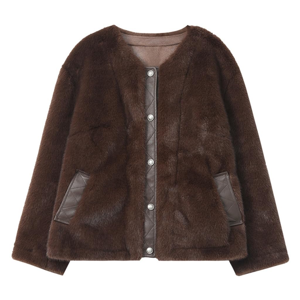 Veste chaude femme grand froid avec fourrure épaissie et isolation premium
