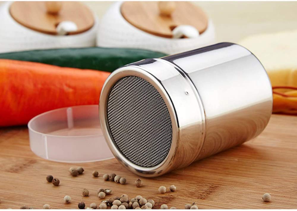 3Pcs Draga Da Cucina In Acciaio Inossidabile Agitatore Per Condimento Al Pepe Dispenser Per Spezie Zucchero In Polvere Farina Di Cacao Strumenti Per Condimento Di Spezie
