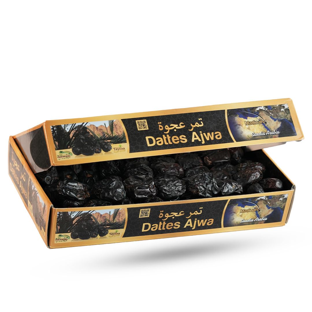 Coffret Dattes Premium Tayiba – Ajwa, Khudry & Safawi – Dattes de Médine – Qualité Supérieure d’Arabie Saoudite – 900g (3x300g)