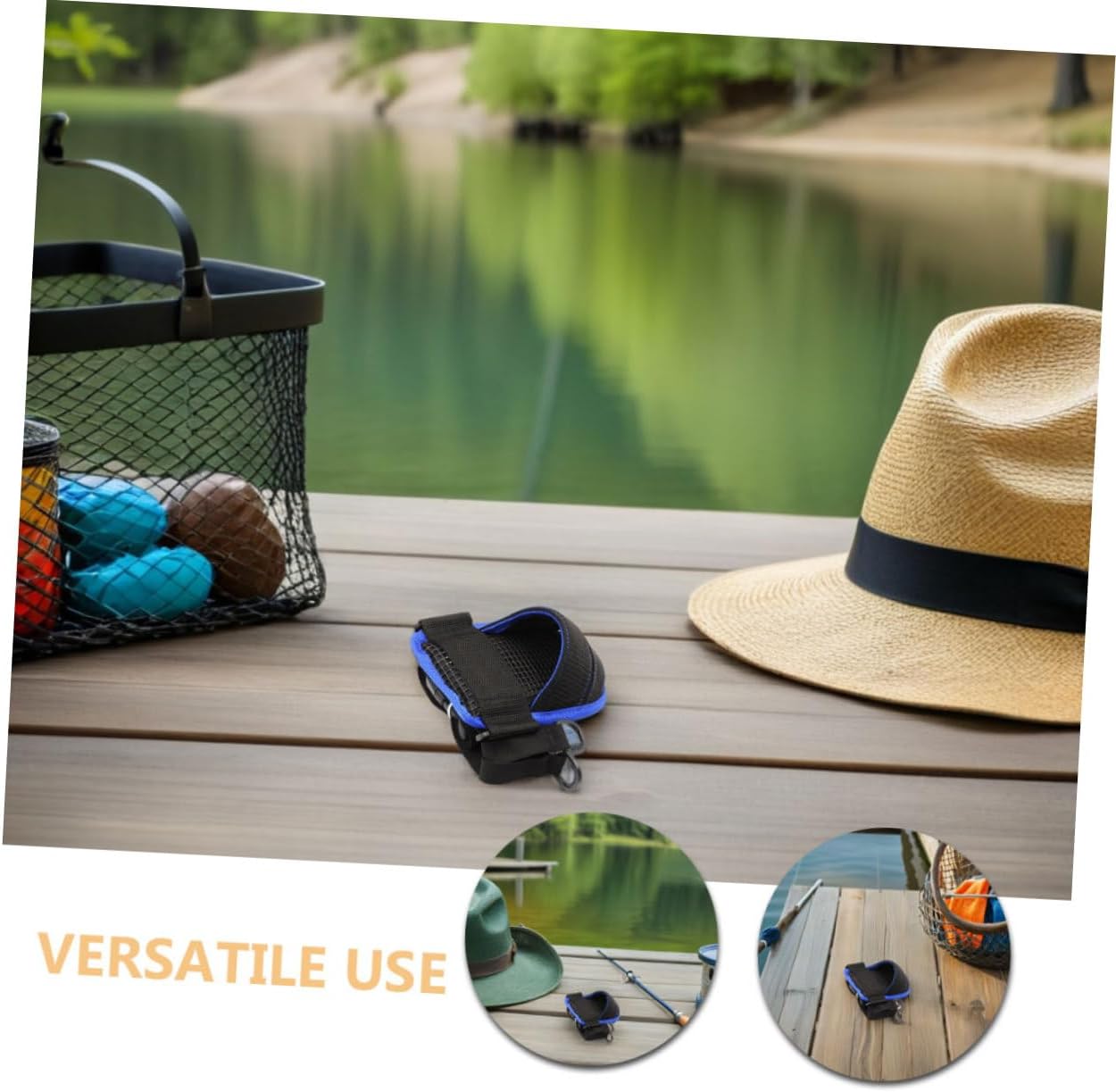 2pcs Fishing Waist Belt Rod Holder Adjustable Oxford Cloth Rod Carrier Strap for Boat and Outdoor Fishing Accessories