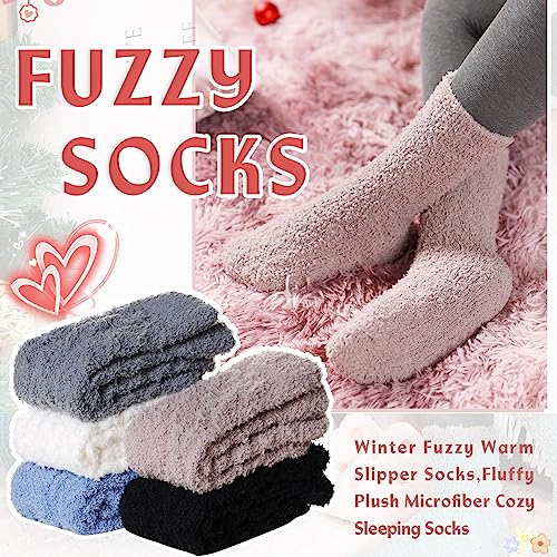 Eyean Womens Fuzzy Socks Soft Warm Fluffy Winter Sleep Thermal Plush Casual Cozy Home Socks2