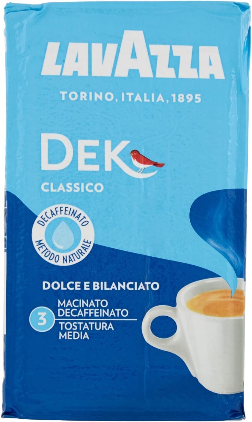 20x LAVAZZA DEK Entkoffeiniert Kaffee 250g gemahlen Italienisch espresso coffee