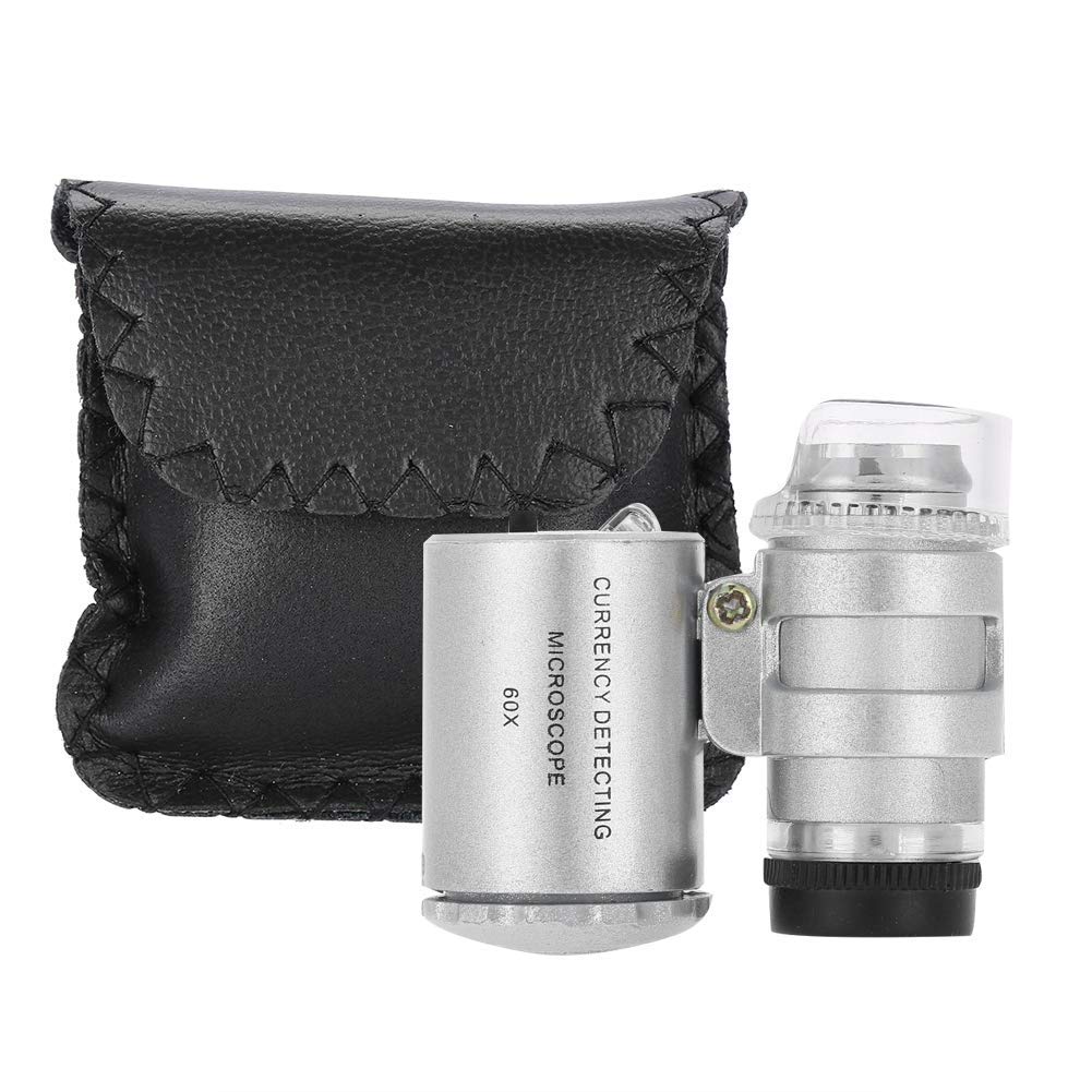 Microscope De Poche Loupe 60x Avec Lumière LED - Mini Outil D'inspection, Neuf