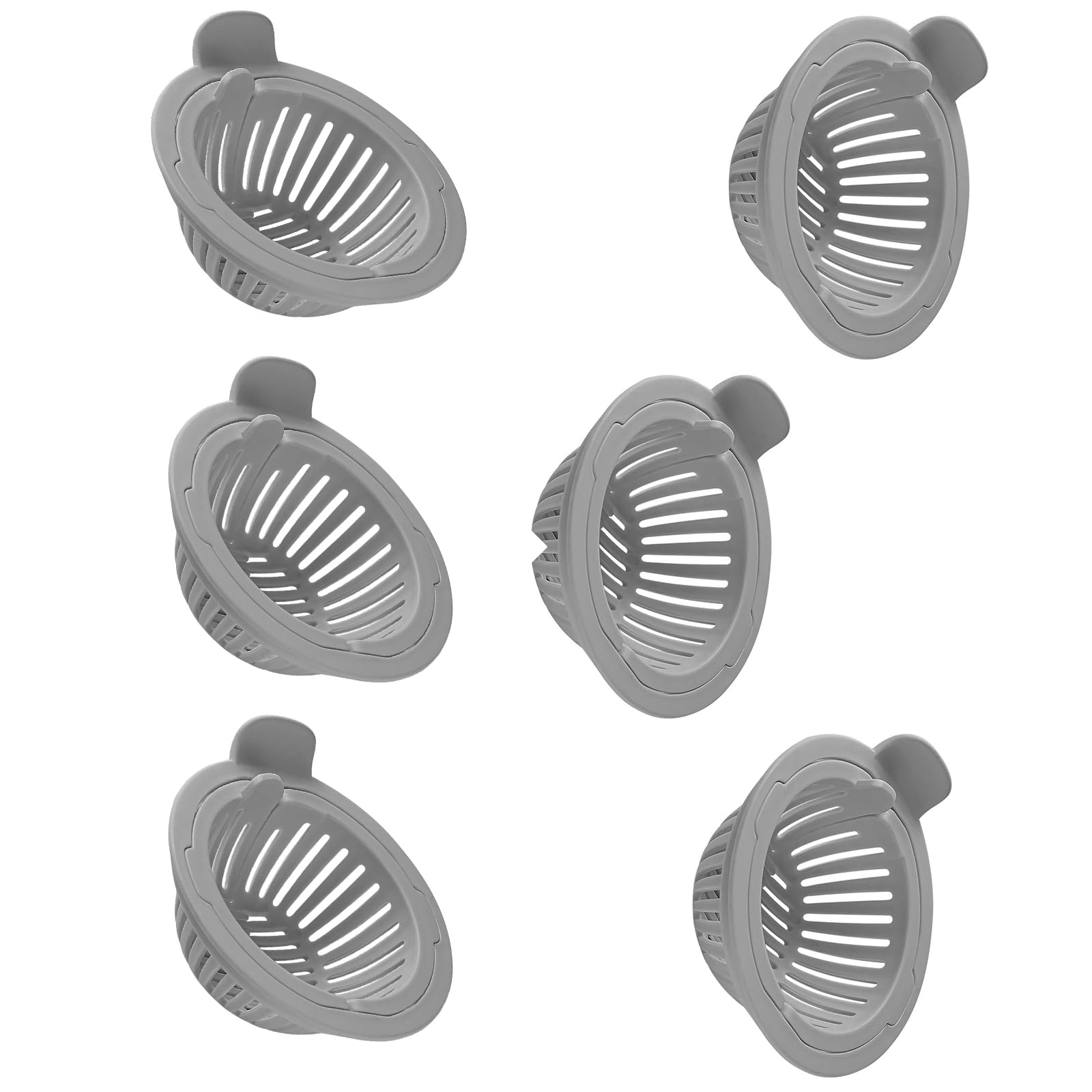 6PCS Sink Strainer Insert with Elevates Edges Rapid Drainages Prevents Water Poolings in Residential Kitchens Food Scraps Catcher Basket