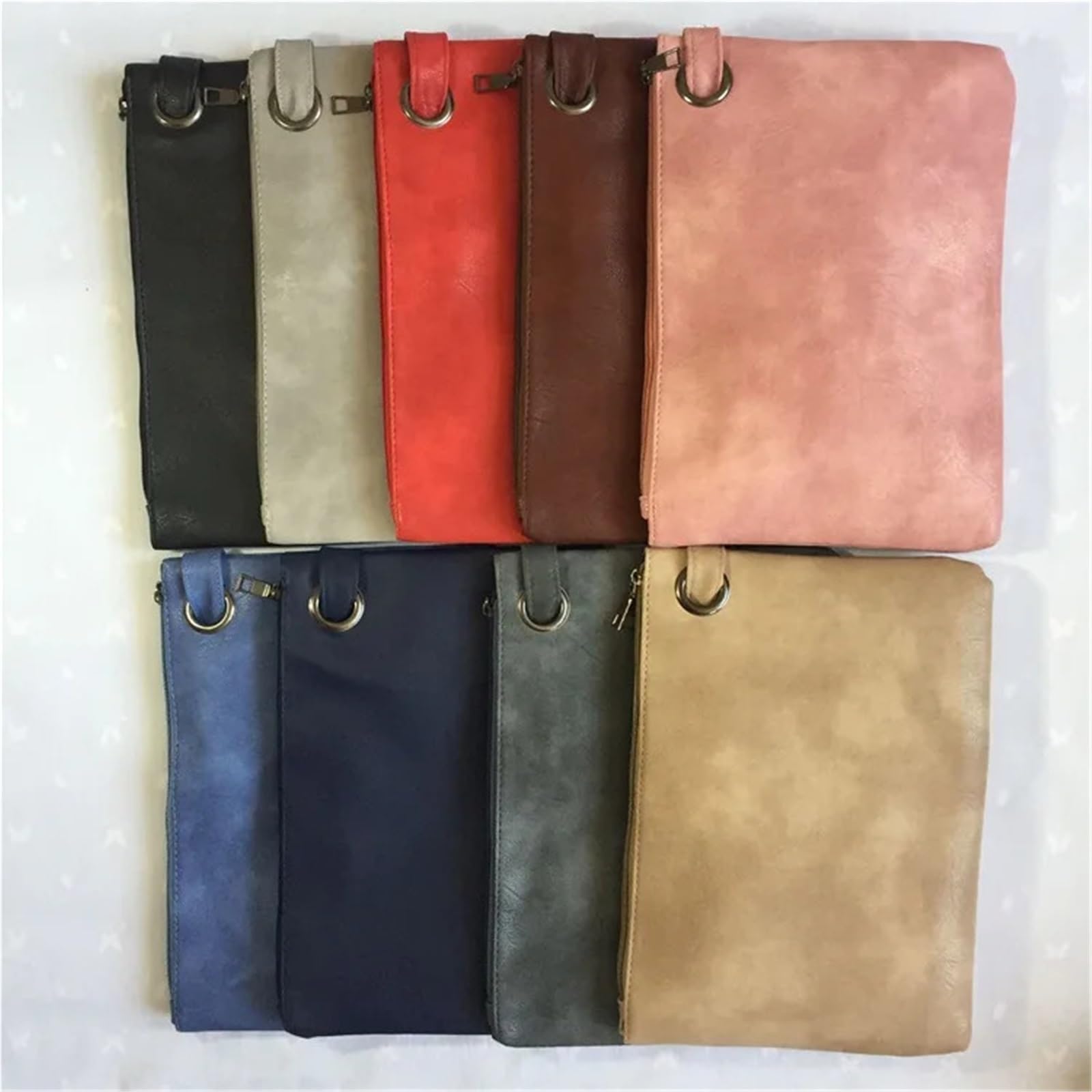 Borse da Polso da Donna Pochette da Donna Solida Borsa da Donna in Pelle Borsa da Sera con Pochette Pochette da Donna per Feste, Matrimoni(Brown)