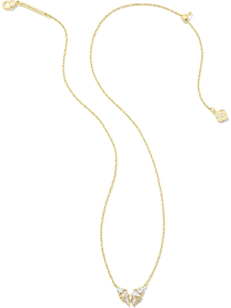 Gold Kendra Scott Blair Butterfly Small Short Pendant Necklace
