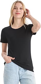 Merino Protect 100% Merino Wool T Shirts Women Crew Neck Tops Short Sleeve Odor Resistance Base Layer Travel Hiking Tee Shirt