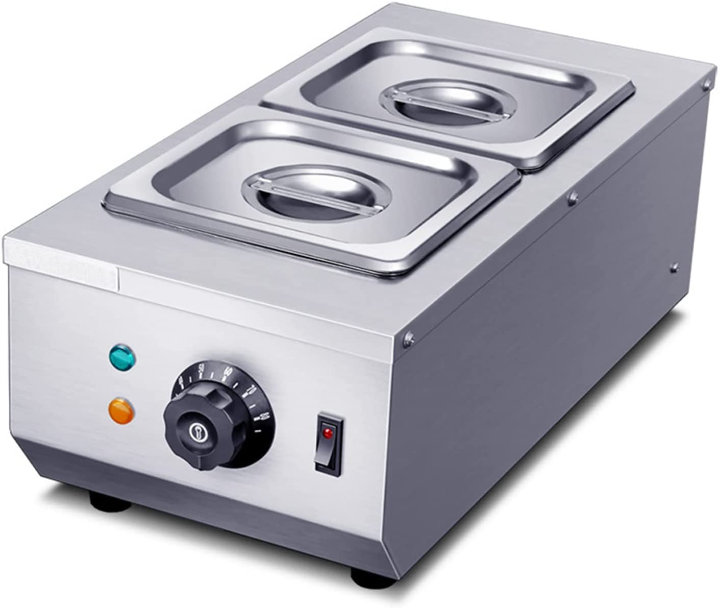 Templadora de Chocolate Comercial de 9 Libras, crisol de Chocolate con Control Digital (30~80 °C), Calentador eléctrico de Alimentos de 600 W para Leche/Crema/Sopa, 2 Tanques.