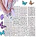 48 Pezzi Adesivi per Unghie, Adesivi Unghie Artistiche a Farfalla, La Farfalla Adesivi Nail Art, Nail Art Water Transfer Sticker Home Decalcomanie per Manicure Le Unghie Fai-da-te Decalcomanie