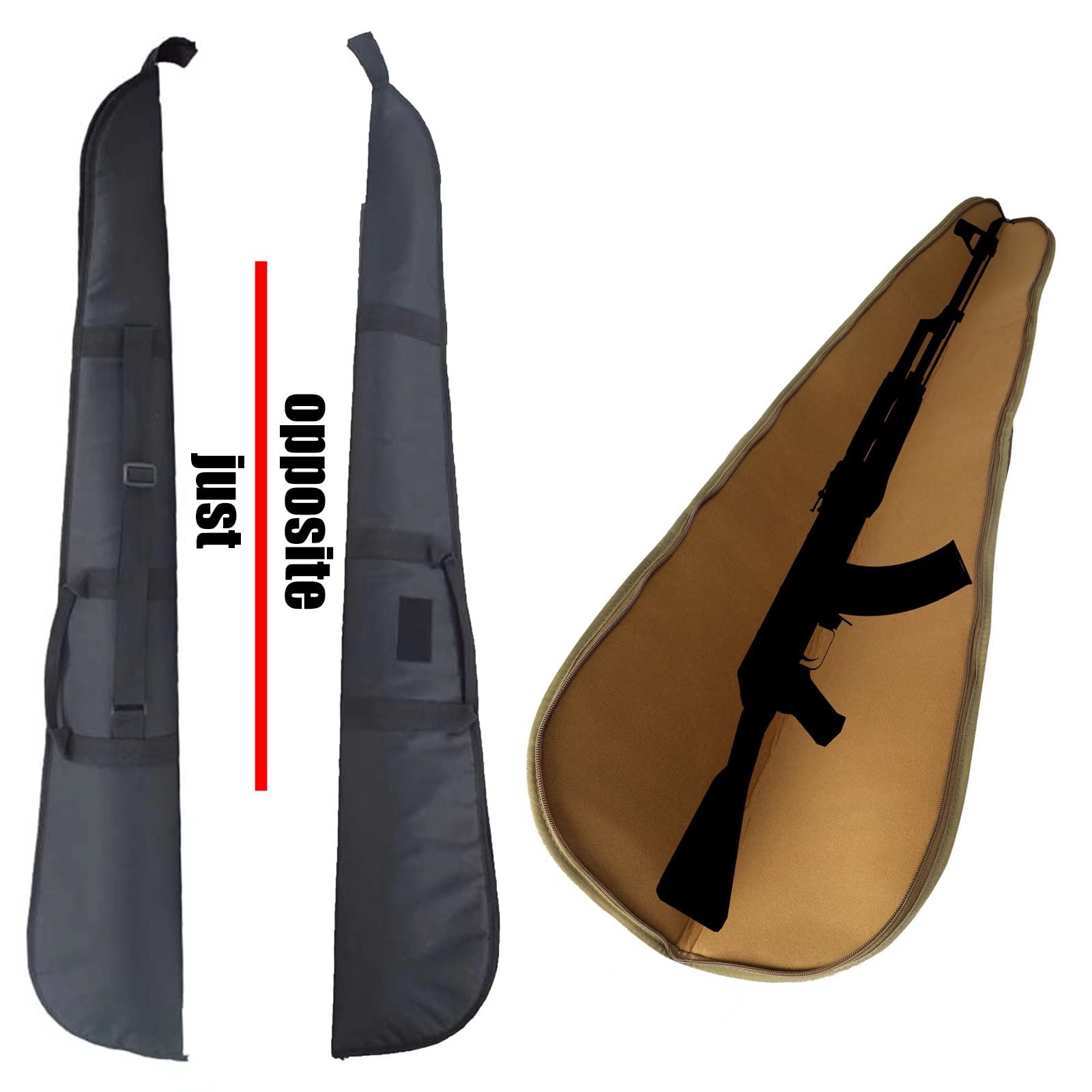 Bolsa para Armas, Estuche para Rifles, Armas largas, Estuche para Armas largas, Estuche Acolchado para Pesca, con Correa para el Hombro para Rifles y escopetas de hasta 132 cm Disp