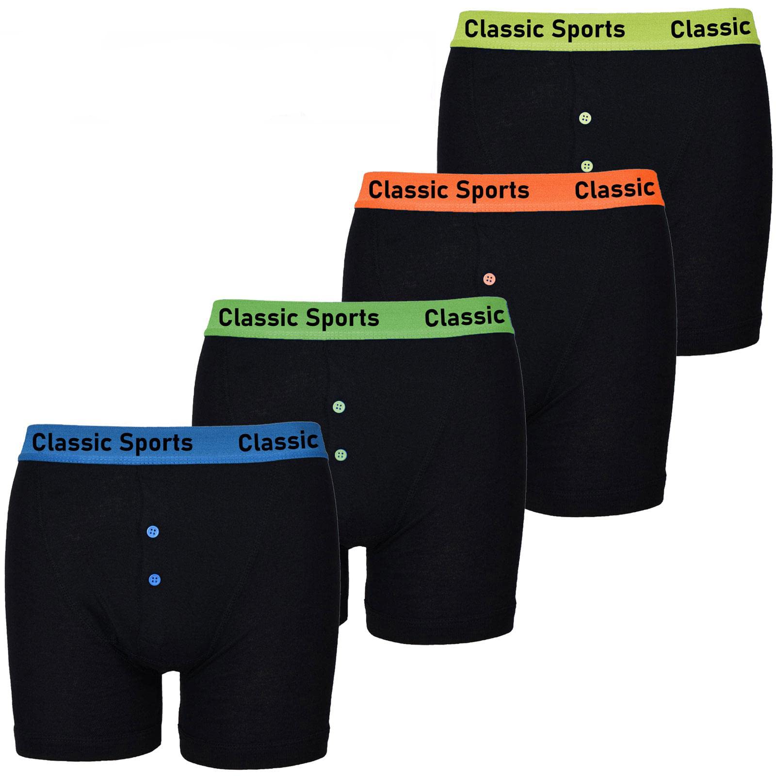 Gaffer Mens Boxer (Pack Of 4) Neon Shorts Branded Soft Cotton Ribbed Underwear Trunks Assorted - 4 Pack 2X-Large